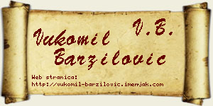 Vukomil Barzilović vizit kartica